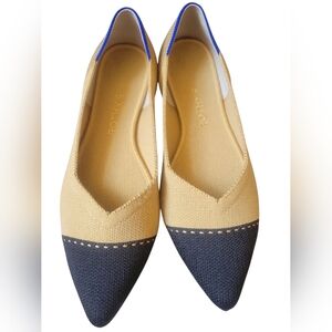 Rothy's Women's Beige and Black Flats Sz8 NWOT